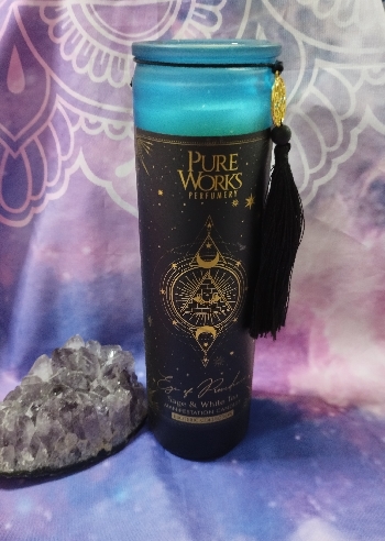 VELA OJO DE LA PROVIDENCIA CON SALVIA Y TE BLANCO