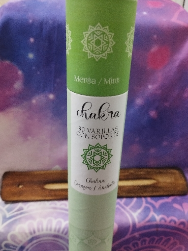 INCIENSO 7 CHAKRAS CORAZON AROMA MENTA