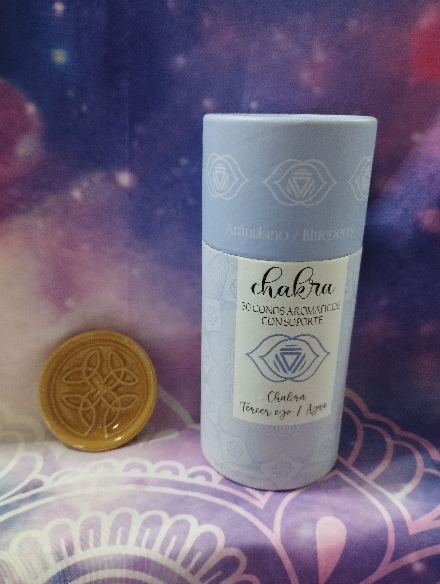 CONOS INCIENSO 7 CHAKRAS TERCER OJO AROMA ARANDANO