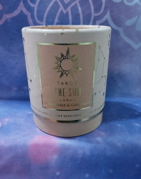 VELA TAROT EL SOL CON AMBAR Y JENGIBRE