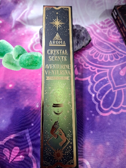 INCIENSO ARTESANAL KIT CON CHIPS DE AVENTURINA