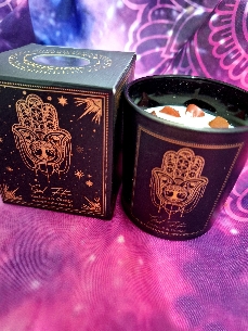 VELA BUENA FORTUNA DE PACHULI Y NARANJA