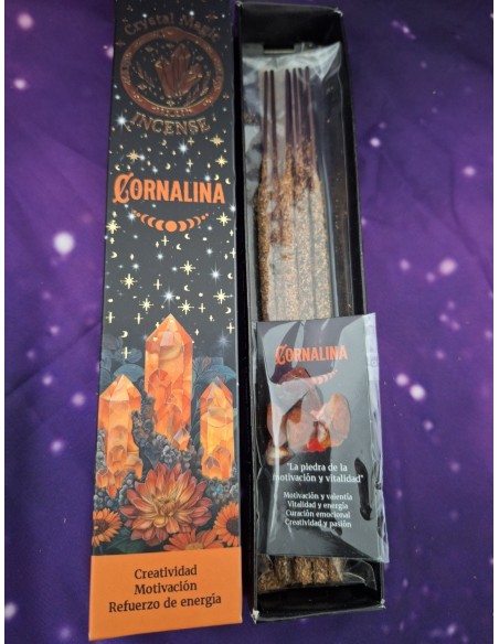 INCIENSO CON CHIPS DE CORNALINA