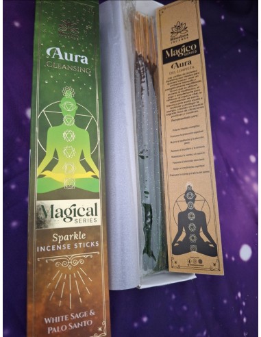 INCIENSO LIMPIEZA DE AURA CON SALVIA BLANCA Y PALO SANTO