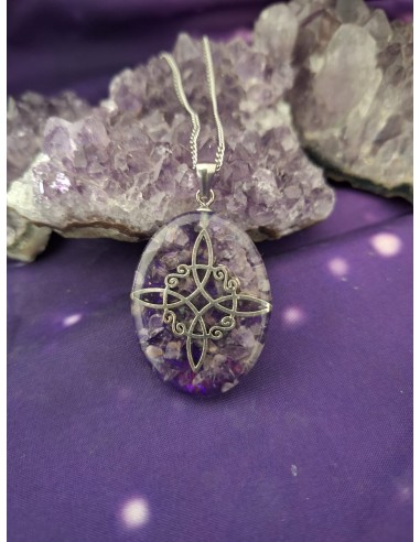 COLGANTE NUDO DE BRUJAS CON AMATISTA