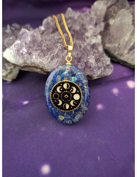 COLGANTE FASES LUNARES DE LAPISLAZULI