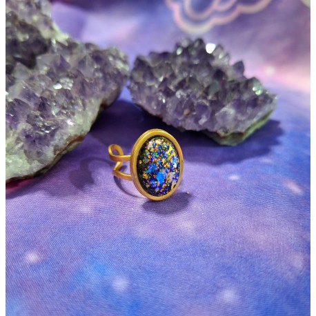 ANILLO DE TURMALINA EFECTO OPALO