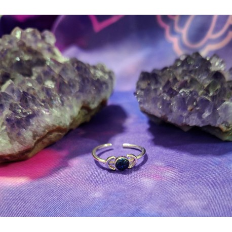 ANILLO DE LUNAS CON TURMALINA