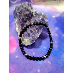 PULSERA DE OBSIDIANA CON ACERO INOXIDABLE