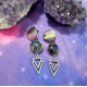 PENDIENTES DE ACERO INOXIDABLE CON TURMALINA-2