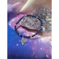 PULSERA DE LAPISLAZULI CON NUDO DE BRUJAS