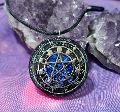 COLGANTE ORGONITA PENTAGRAMA, FASES LUNARES Y HOROSCOPOS.