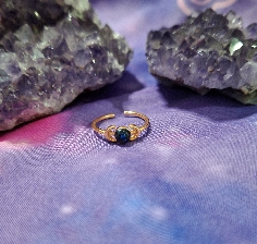 ANILLO CON LUNAS Y TURMALINA