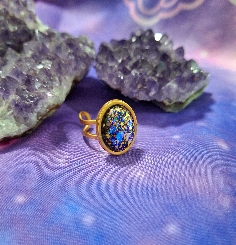 ANILLO DE TURMALINA EFECTO OPALO