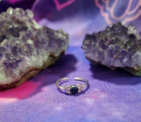 ANILLO DE LUNAS CON TURMALINA