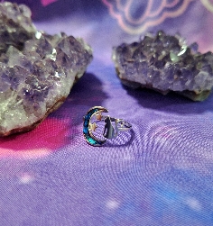 ANILLO CON LUNA Y GATO