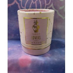 VELA TAROT LOS AMANTES CON ROSA Y MADERA AGAR