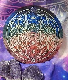 PLATO ENERGIZANTE 7 CHAKRAS-FLOR DE LA VIDA