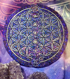 PLATO ENERGIZANTE 7 CHAKRAS-FLOR DE LA VIDA-1