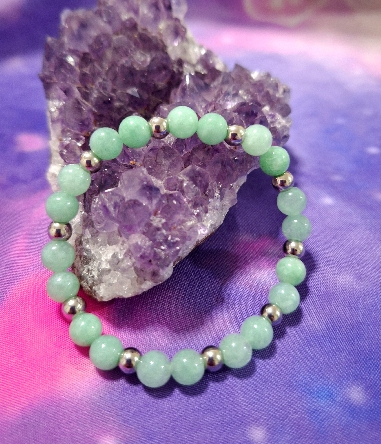 PULSERA DE JADE Y ACERO INOXIDABLE