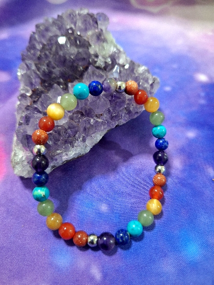 PULSERA 7 CHAKRAS Y ACERO INOXIDABLE