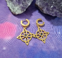 PENDIENTES NUDO DE BRUJAS DE ACERO INOXIDABLE