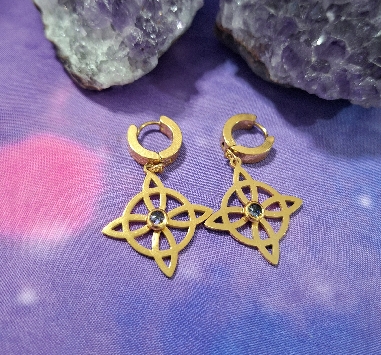 PENDIENTES NUDO DE BRUJAS DE ACERO INOXIDABLE