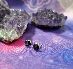 PENDIENTES DE ACERO INOXIDABLE CON TURMALINA-1