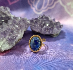 ANILLO DE ACERO INOXIDABLE CON LAPISLAZULI