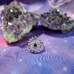 ANILLO DE ACERO INOXIDABLE CON OJO TURCO