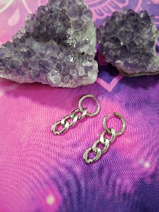 PENDIENTES CADENA DE ACERO INOXIDABLE