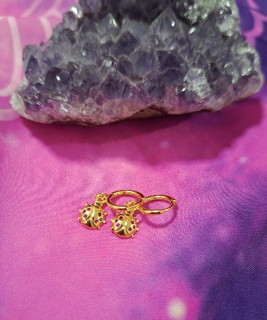 PENDIENTES MARIQUITA ACERO INOXIDABLE DORADOS