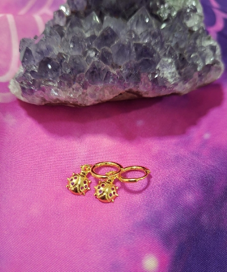 PENDIENTES MARIQUITA ACERO INOXIDABLE DORADOS