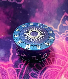 CAJA JOYERO CON HOROSCOPOS- TAPA MANDALA SOL ORGONITA