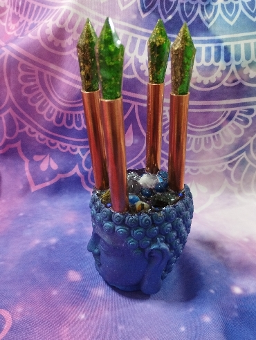 CLOUDBUSTER ORGONITA CON PUNTAS DE CUARZO VERDE