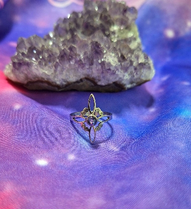 ANILLO NUDO DE BRUJAS DE ACERO INOXIDABLE-3