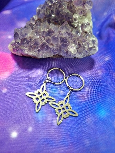 PENDIENTES NUDO DE BRUJAS DE ACERO INOXIDABLE-4